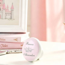 Coroa de Princesa Vintage Rosa & Cinza Nome Pessoa