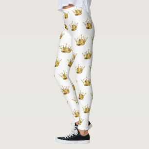 Coroa Dourada das leggings femininas