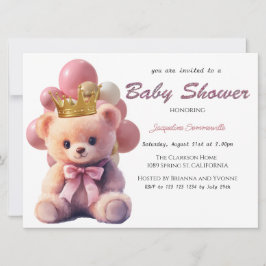 Coroa Dourada de Urso Rosa É Uma Garota