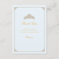 Coroa dourada, obrigado cartões