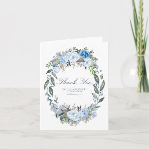 Coroa Floral Azul Empoeirada Agradecimento Casamen