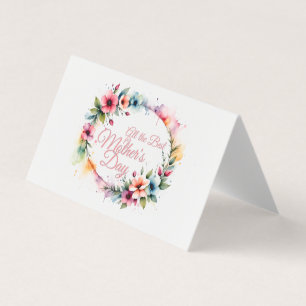 Coroa Floral de Aquarela do Dia das Mães em Rosa V