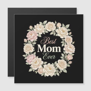 Coroa Floral Elegante Melhor Mãe do Mundo