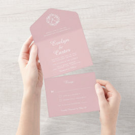 Coroa Floral Elegante Rosa Desbotado Casamento