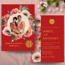 Coroa floral moderna casal foto casamento chinês