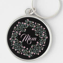 Coroa Floral Rosa Delicada com Chaveiro da Mãe