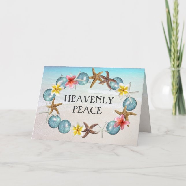 Coroa tropical Cartões de Natal Religiosos (Frente)