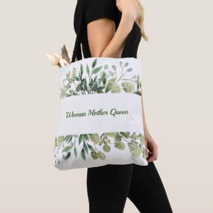 Coroa verde com saco de tote dedicado