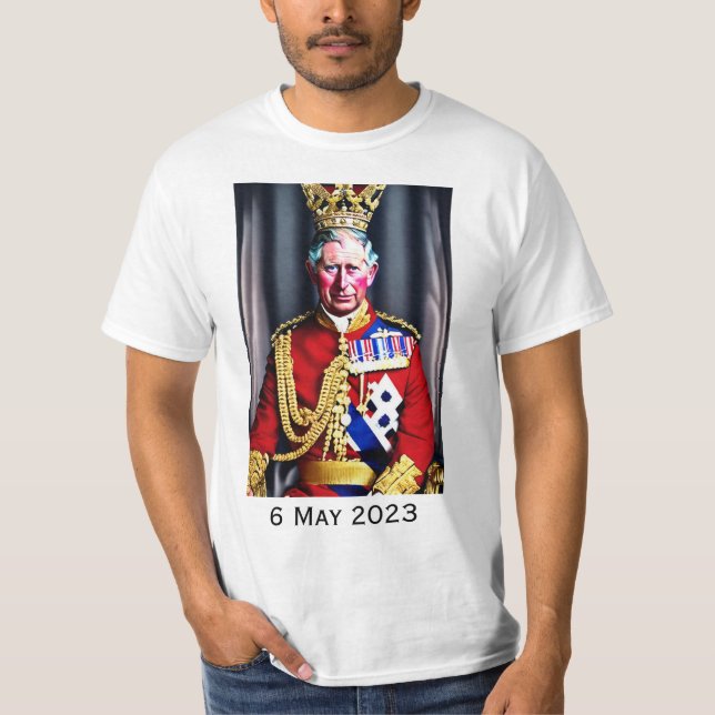 coroação do Rei Carlos III T-Shirt (Frente)