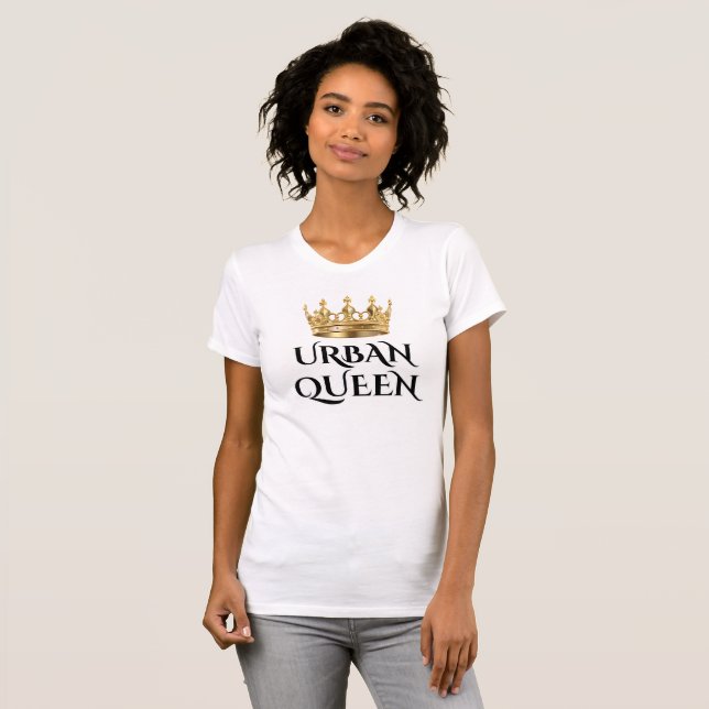 COROAR-SE Coroa de Ônix Branco Camiseta Slim-fit U (Frente Completa)
