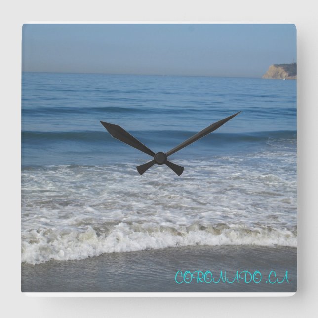 CORONADO, CA, RELÓGIO QUADRADO (Frente)