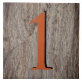 Corpo Brilhante de Cobre Número Azulejo 1 Uma Pedr