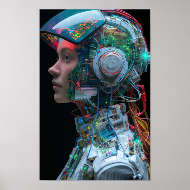 Corpo Cyborg futurista - Poster de Arte Sci-Fi (Frente)