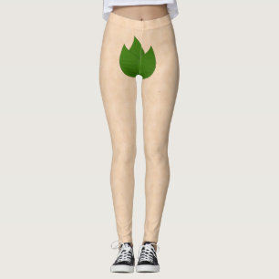 Corpo Da Pele Com Leggings De Folha Modestal