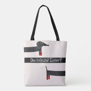 Corpo Esticado Engraçado Dachshund Lover Tote Bag