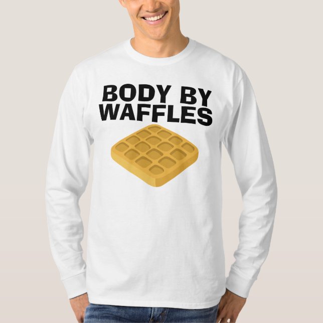 Corpo Por Waffles, T-shirts Engraçadas (Frente)