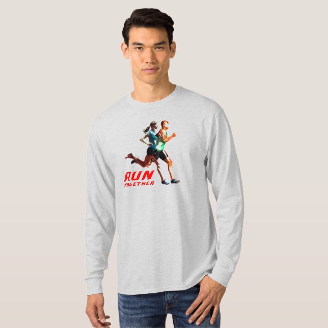 Corra Juntos | Camisa Masculina Manga Longa (Frente Completa)