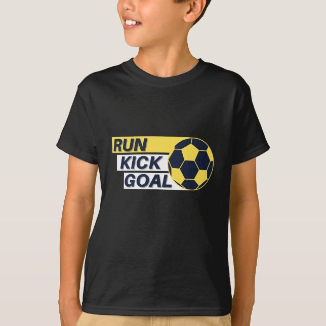Corra, Kick, Goal Soccer T-shirt (Frente)