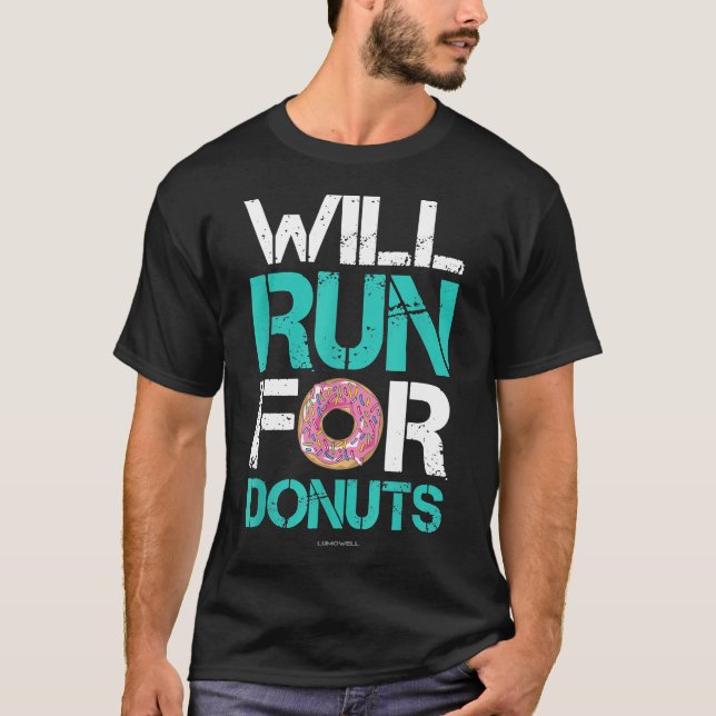 Corre Para Rosquinhas Camisas Engraçadas (Frente)
