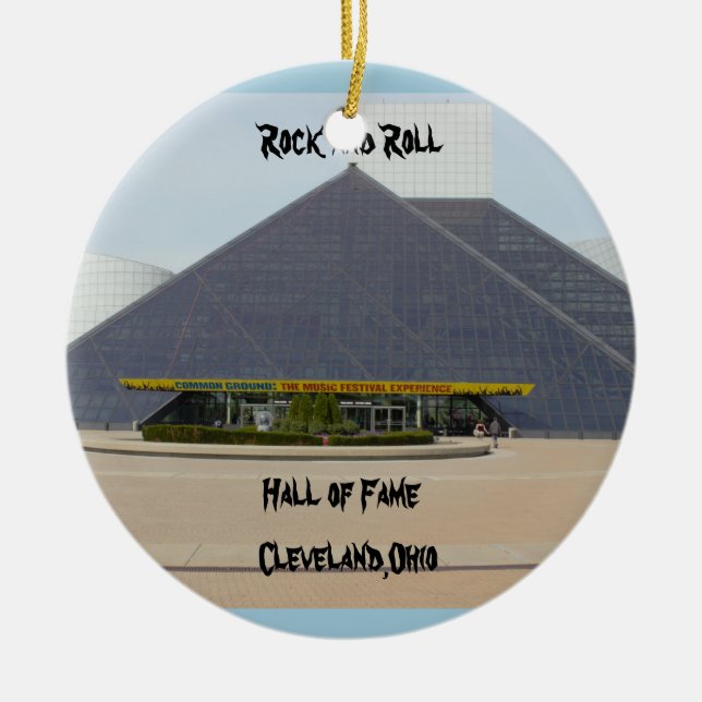 Corredor da fama ornamento de Cleveland do rock (Frente)