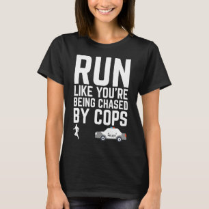 Corredor Engraçado Executando Camisa De Motivação 