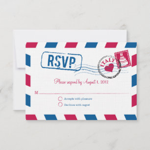 Correio aéreo de Italia que Wedding RSVP