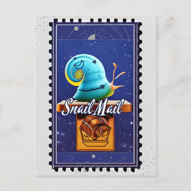 Correio Lesma, Cartão Postal para Postcrossing (Frente)