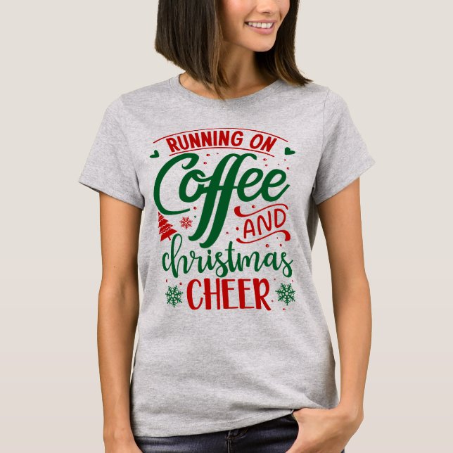 Correndo no café e na camiseta de Natal (Frente)