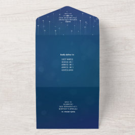 Corrente Azul Corda Acende Tudo Em Um Convite