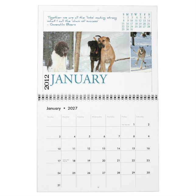 Corrente de BHRR 2012 do calendário do sucesso (Jan 2027)