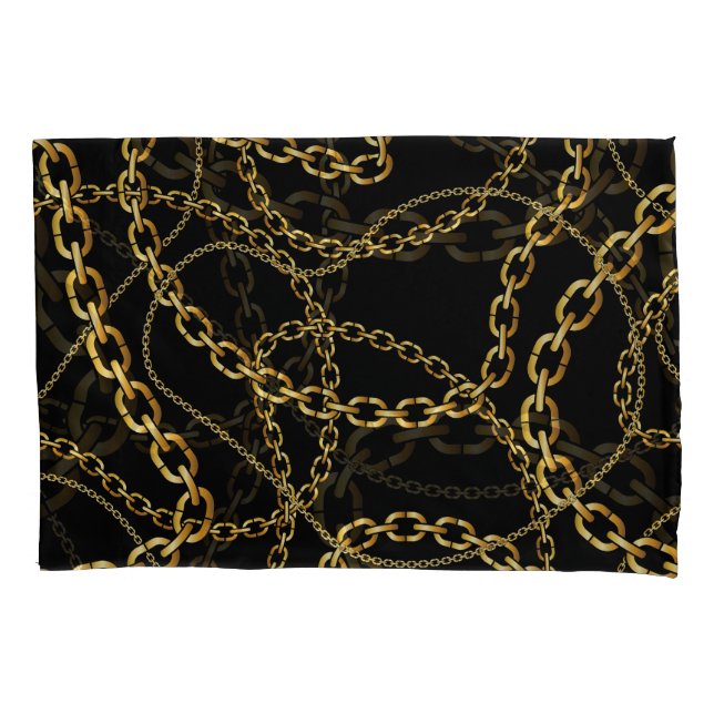 Corrente ouro sem costura, padrão elegante. (Frente)