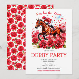 Correr para o Convite de festas Derby de Cavalo Ro
