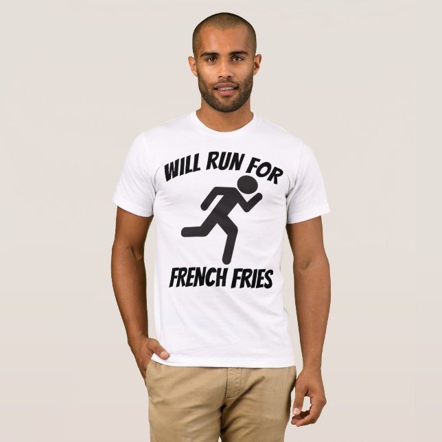 CORRERÃO PARA AS FRIAS FRANCESAS, T-shirts Engraça (Frente Completa)