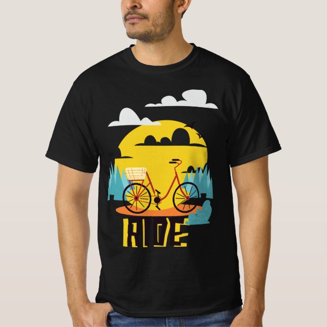 Corrida - Camisa T de Aventura de Bicicleta Vibran (Frente)