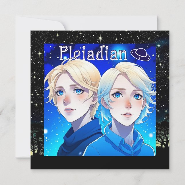 Corrida de Alienígena Pleiadiana com Estrelas e OV (Frente)