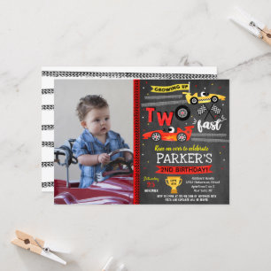 Corrida de Carro Race Dois Convites Rápidos para s