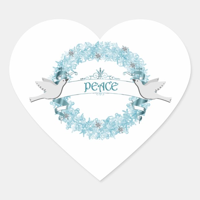 Corrida de paz azul com os adesivos Doves (Frente)