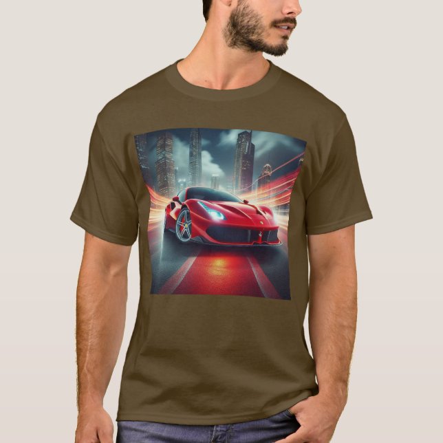 Corrida pela correnteza: T-Shirt de Carro de Alto  (Frente)