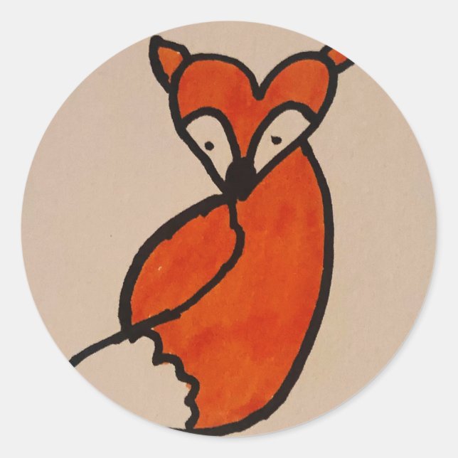 Corta como adesivo de raposa (Frente)