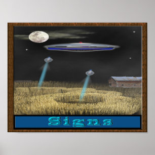 Cortar círculo ufo poster