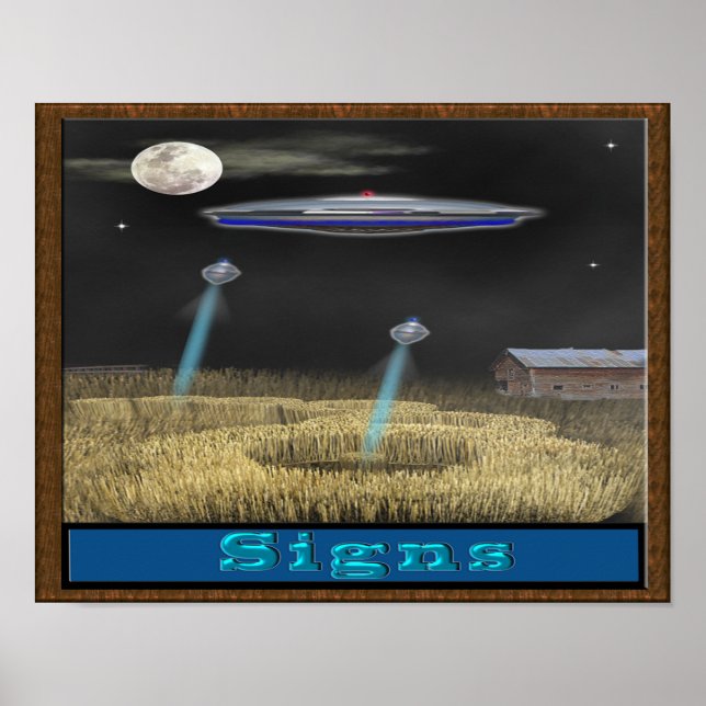 Cortar círculo ufo poster (Frente)