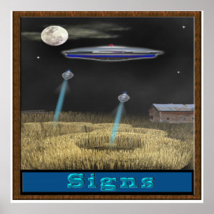 Cortar círculo ufo poster