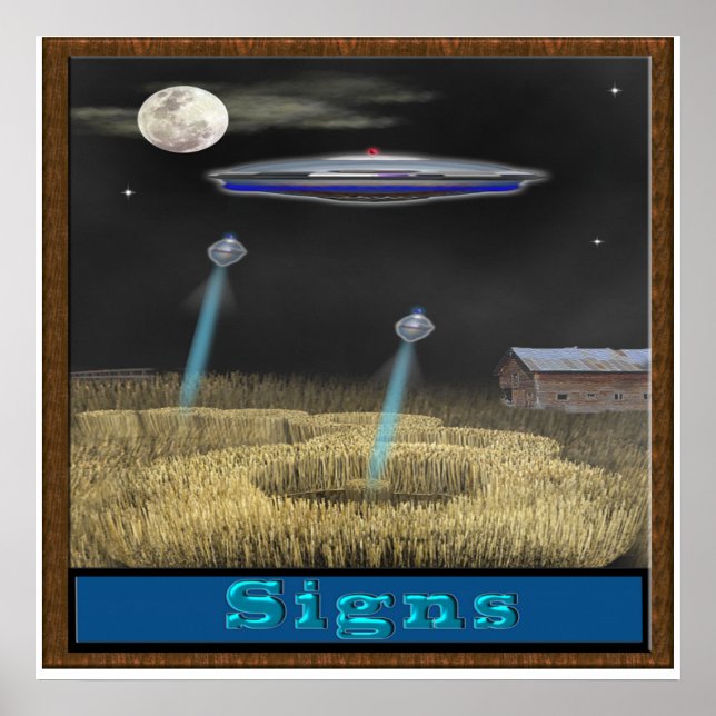 Cortar círculo ufo poster (Frente)