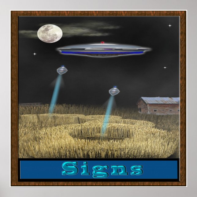 Cortar círculo ufo poster (Frente)