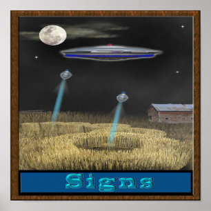 Cortar círculo ufo poster