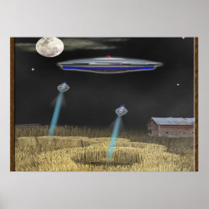 Cortar círculo ufo poster