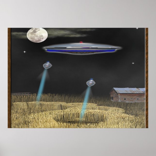 Cortar círculo ufo poster (Frente)