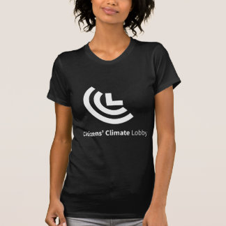 Corte das senhoras do t-shirt do preto do logotipo