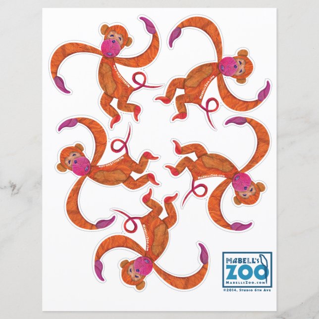 Corte do macaco do zoológico de Mabell (Frente)