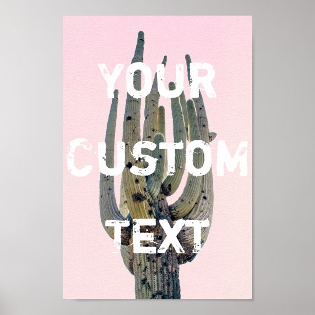 Corte Saguaro - Texto personalizável | POSTER (Frente)